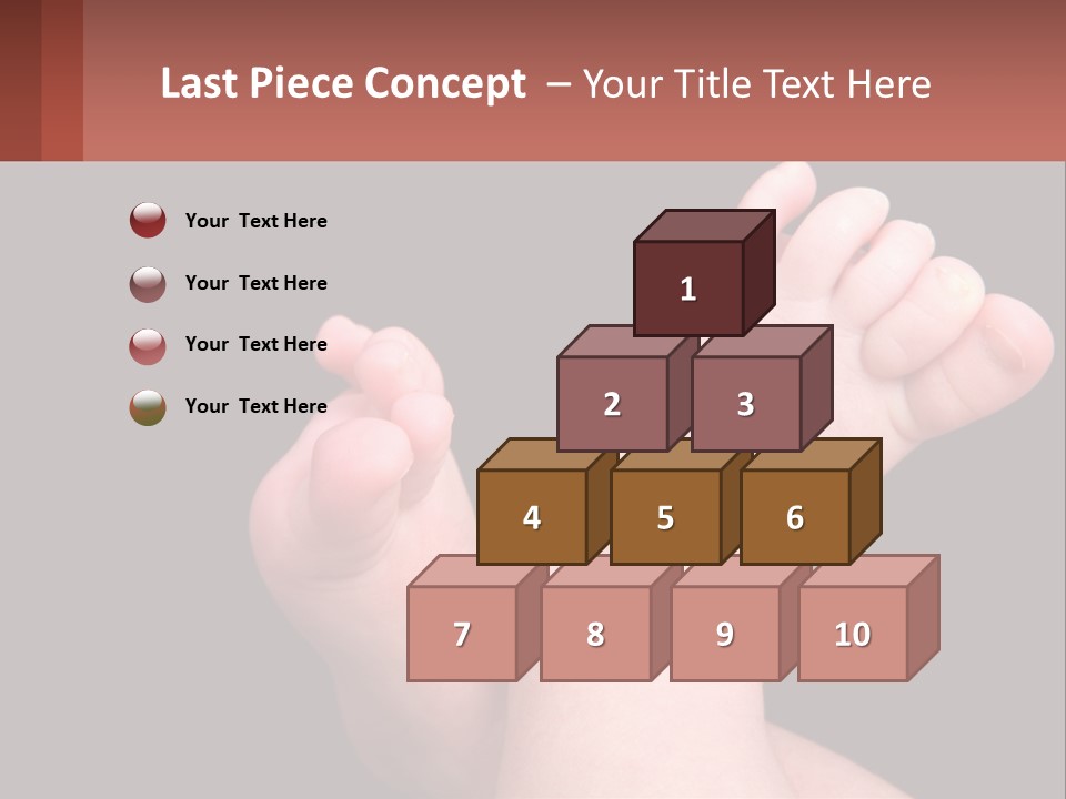 A Baby's Foot With A Black Background PowerPoint Template