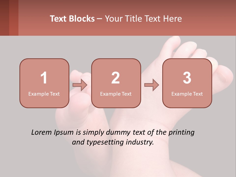 A Baby's Foot With A Black Background PowerPoint Template