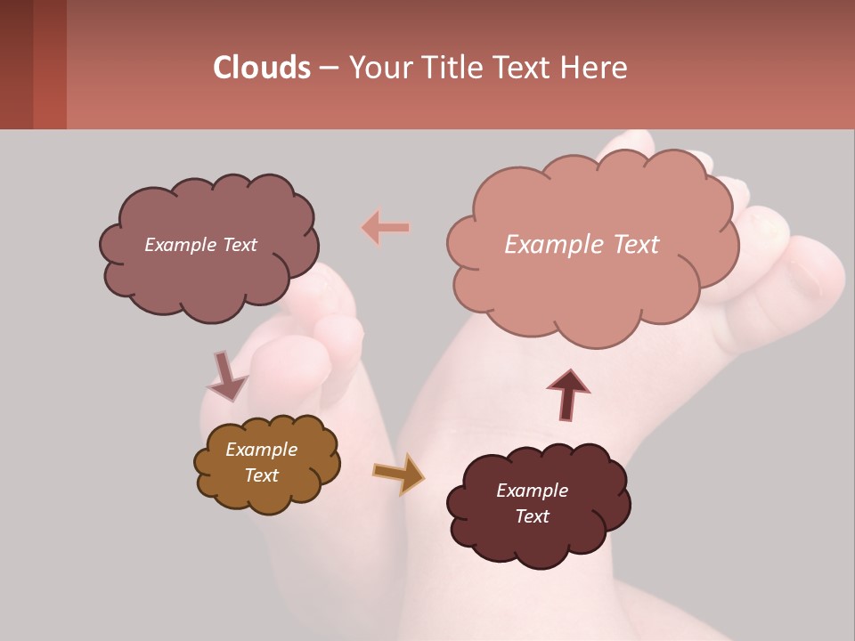 A Baby's Foot With A Black Background PowerPoint Template