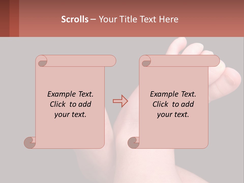 A Baby's Foot With A Black Background PowerPoint Template