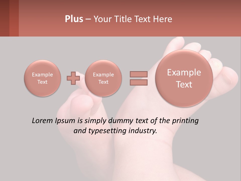 A Baby's Foot With A Black Background PowerPoint Template