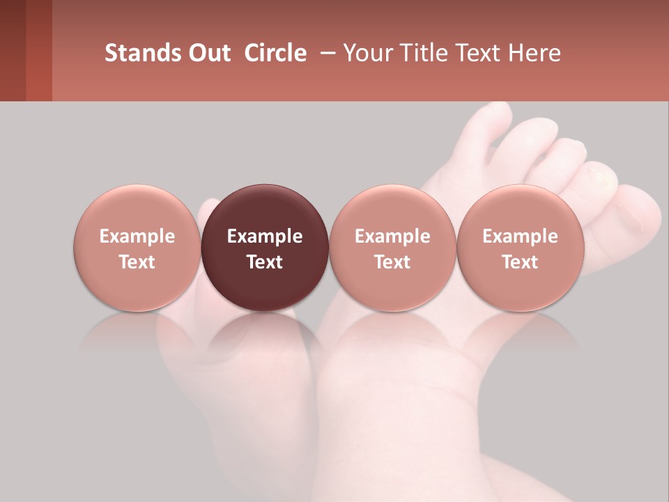 A Baby's Foot With A Black Background PowerPoint Template