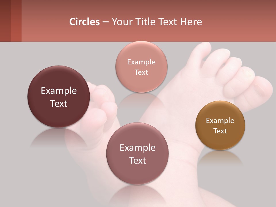 A Baby's Foot With A Black Background PowerPoint Template