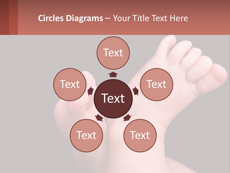 A Baby's Foot With A Black Background PowerPoint Template