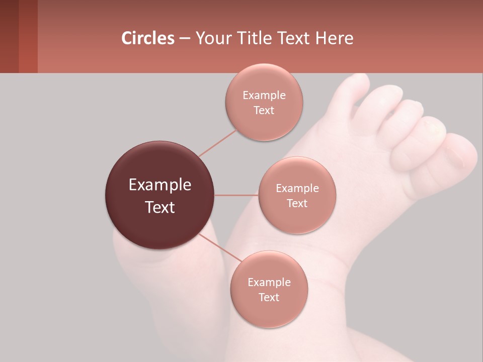 A Baby's Foot With A Black Background PowerPoint Template