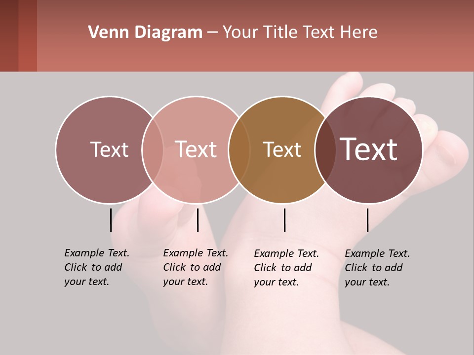 A Baby's Foot With A Black Background PowerPoint Template