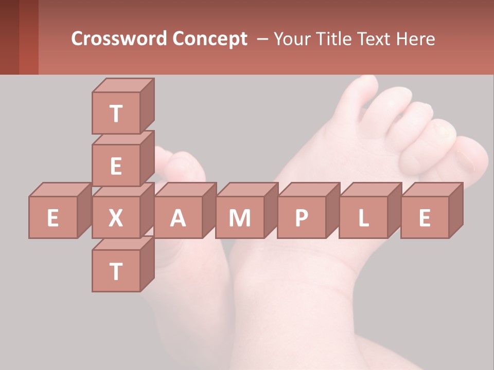 A Baby's Foot With A Black Background PowerPoint Template