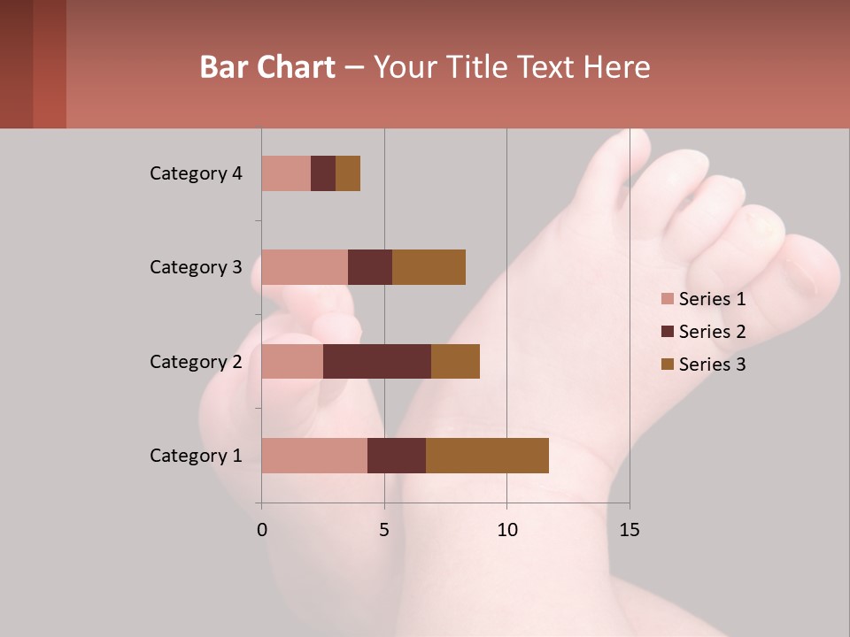 A Baby's Foot With A Black Background PowerPoint Template