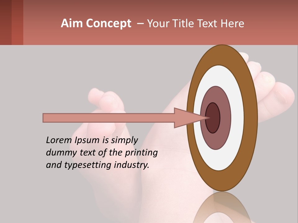 A Baby's Foot With A Black Background PowerPoint Template