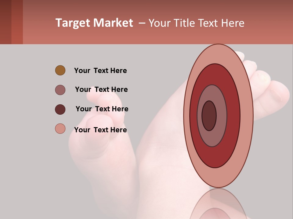 A Baby's Foot With A Black Background PowerPoint Template