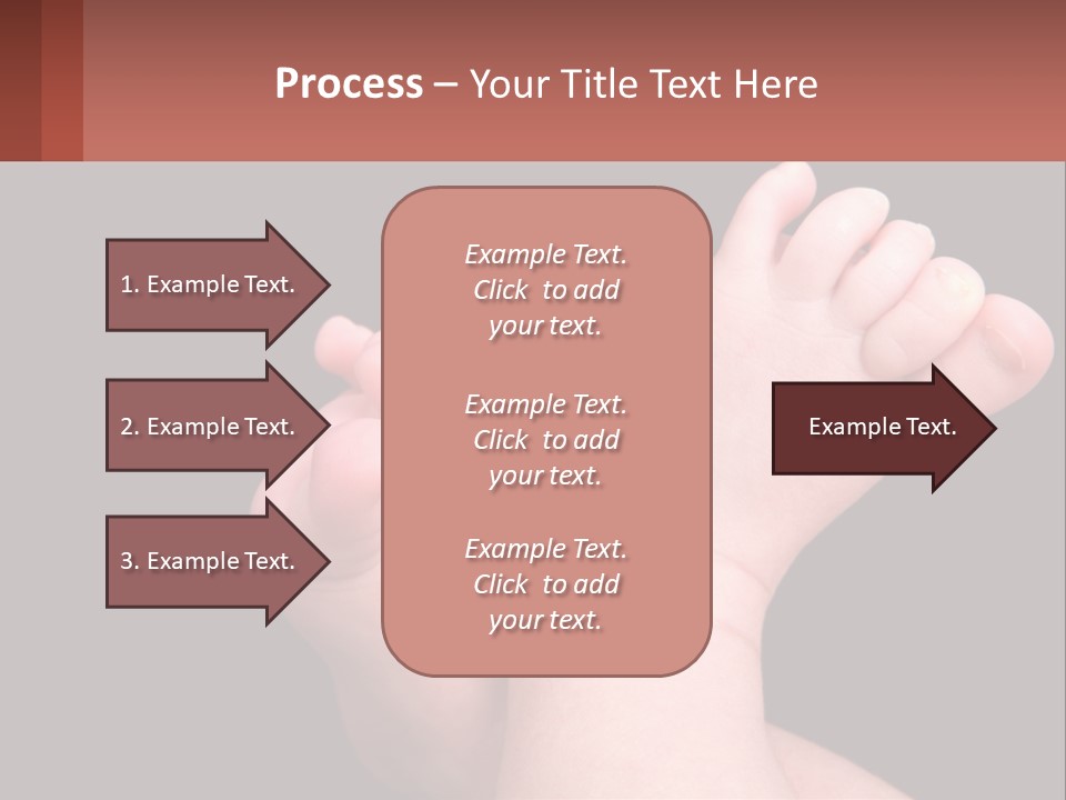 A Baby's Foot With A Black Background PowerPoint Template