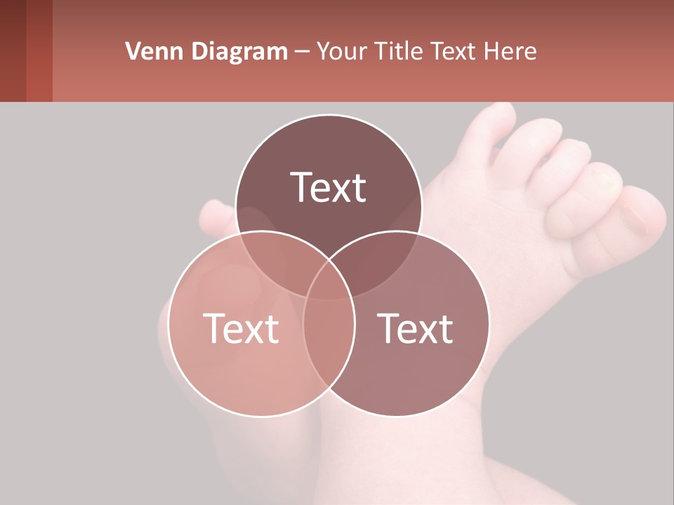 A Baby's Foot With A Black Background PowerPoint Template