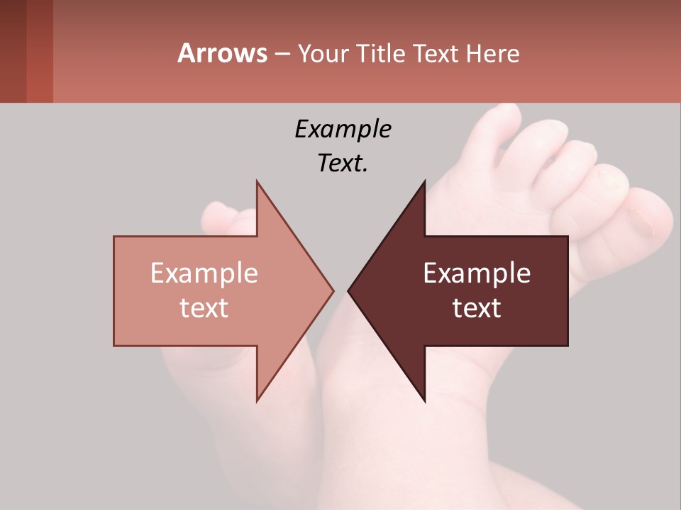 A Baby's Foot With A Black Background PowerPoint Template