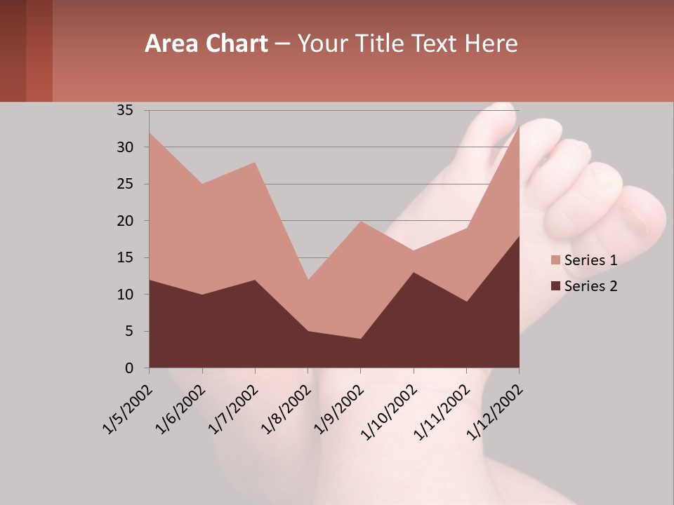 A Baby's Foot With A Black Background PowerPoint Template