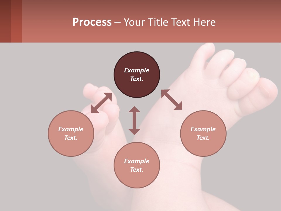 A Baby's Foot With A Black Background PowerPoint Template