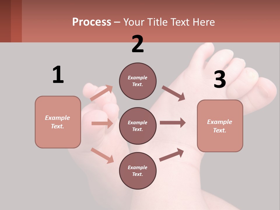 A Baby's Foot With A Black Background PowerPoint Template