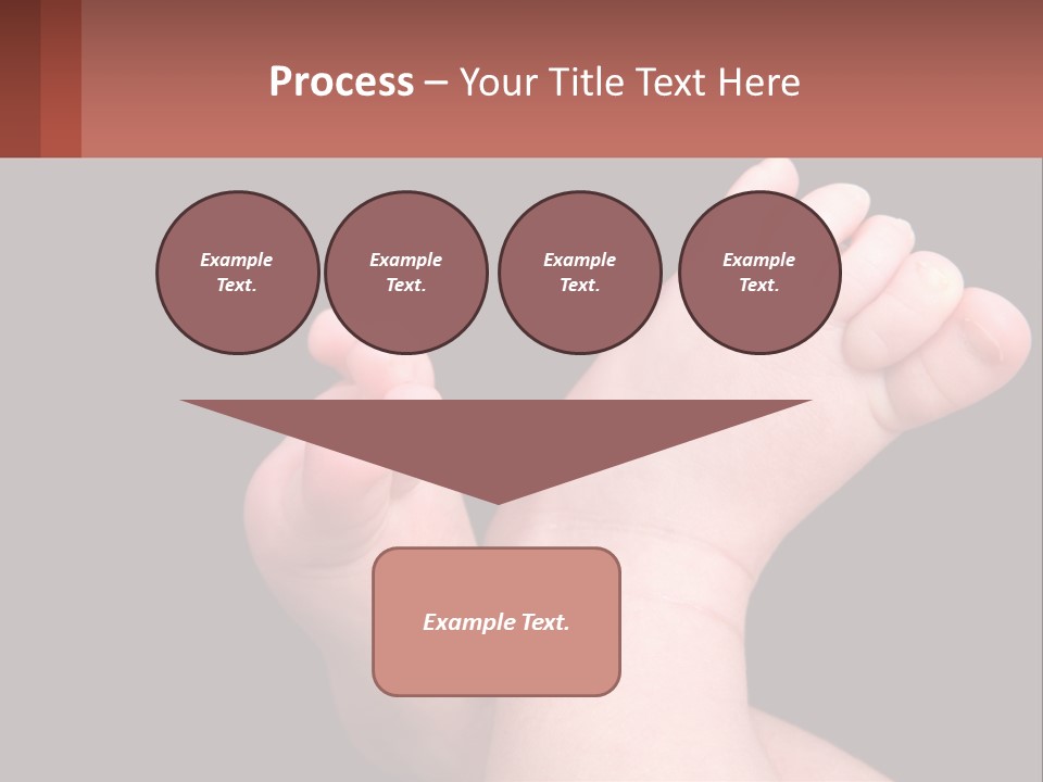 A Baby's Foot With A Black Background PowerPoint Template