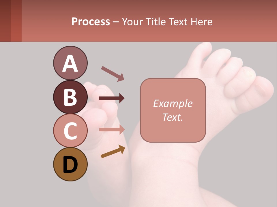 A Baby's Foot With A Black Background PowerPoint Template