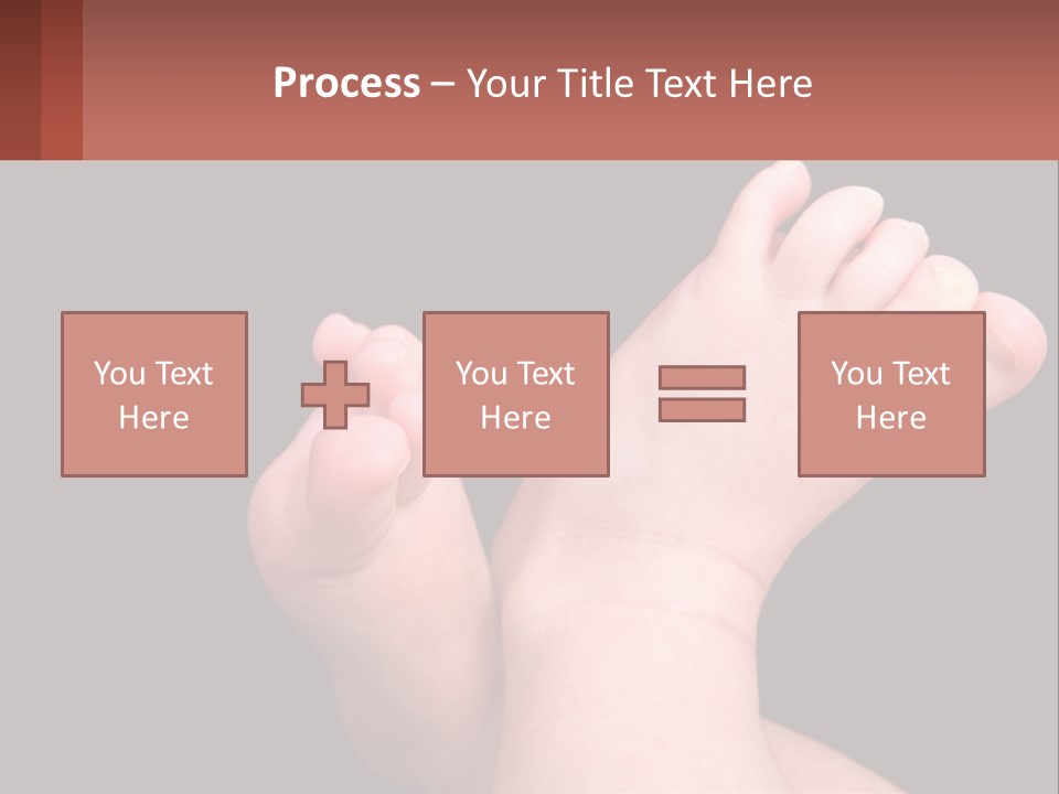 A Baby's Foot With A Black Background PowerPoint Template