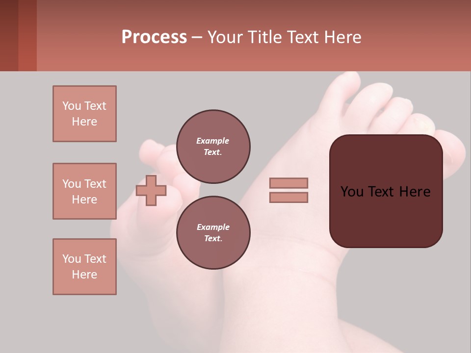 A Baby's Foot With A Black Background PowerPoint Template