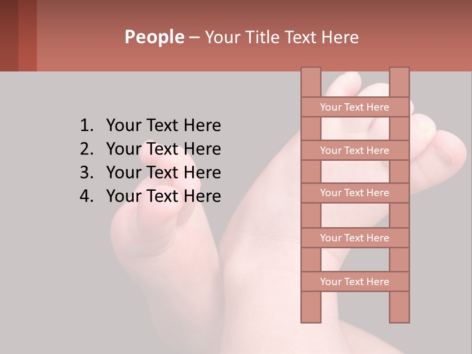 A Baby's Foot With A Black Background PowerPoint Template