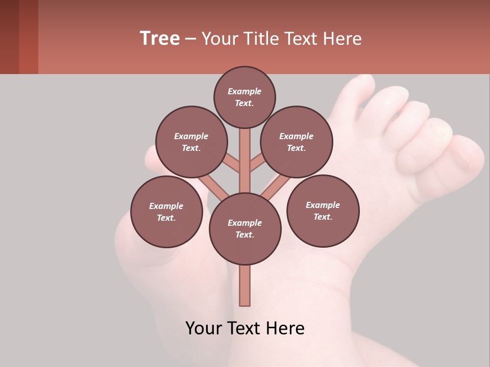 A Baby's Foot With A Black Background PowerPoint Template