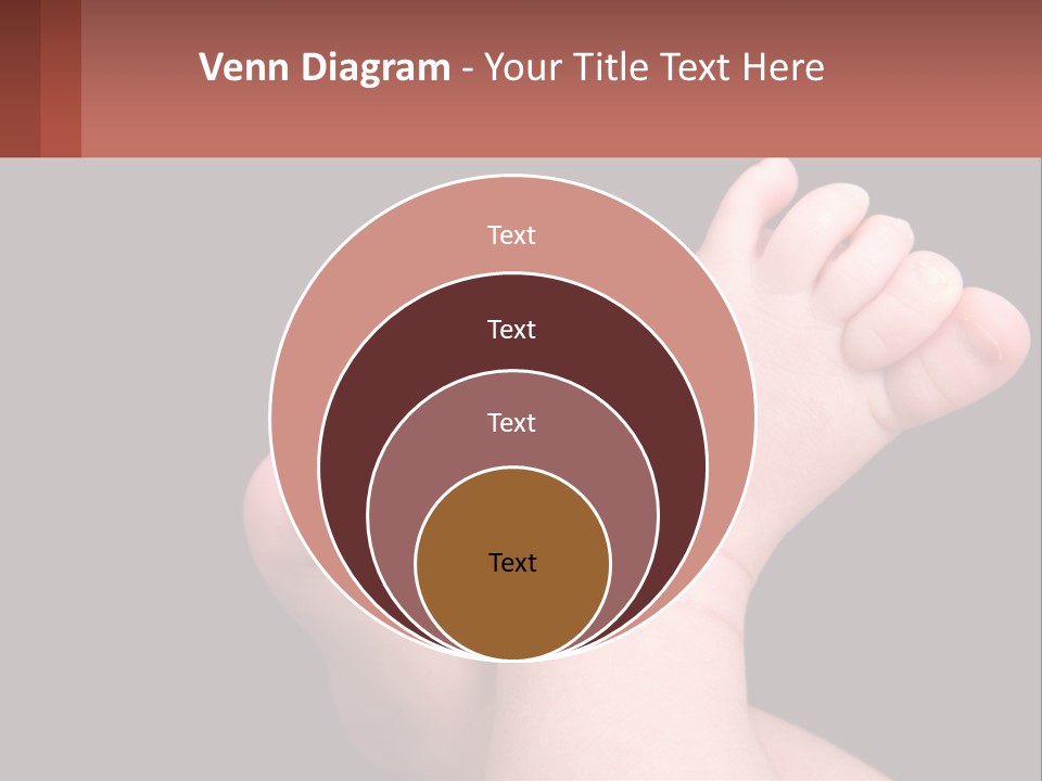 A Baby's Foot With A Black Background PowerPoint Template
