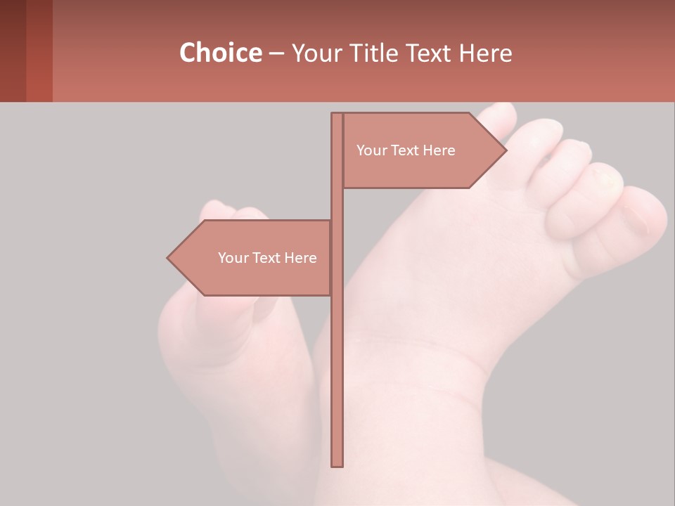 A Baby's Foot With A Black Background PowerPoint Template