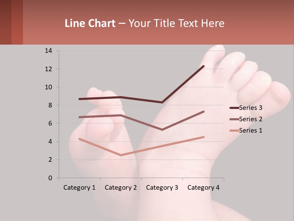 A Baby's Foot With A Black Background PowerPoint Template
