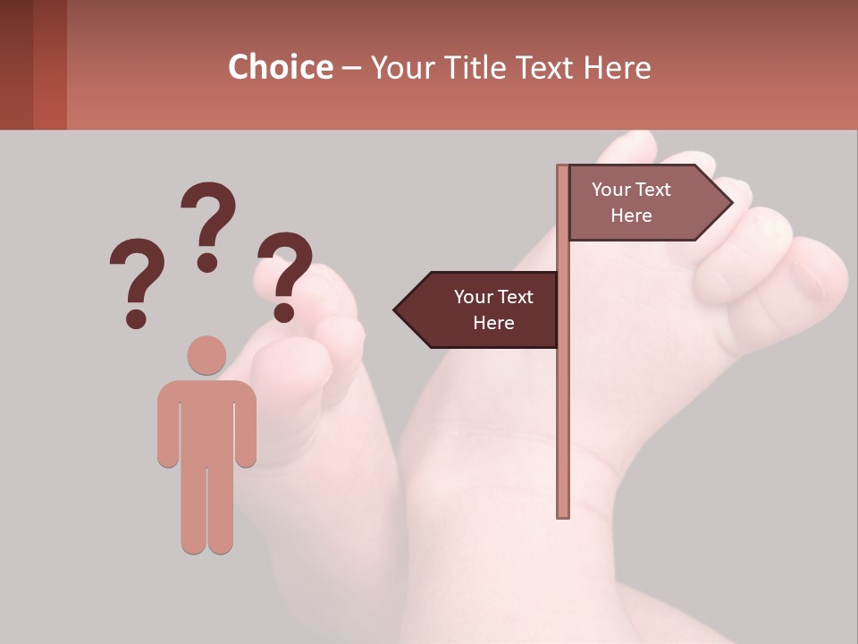 A Baby's Foot With A Black Background PowerPoint Template