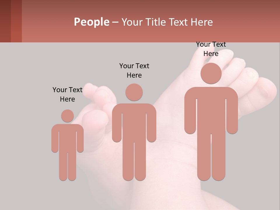 A Baby's Foot With A Black Background PowerPoint Template