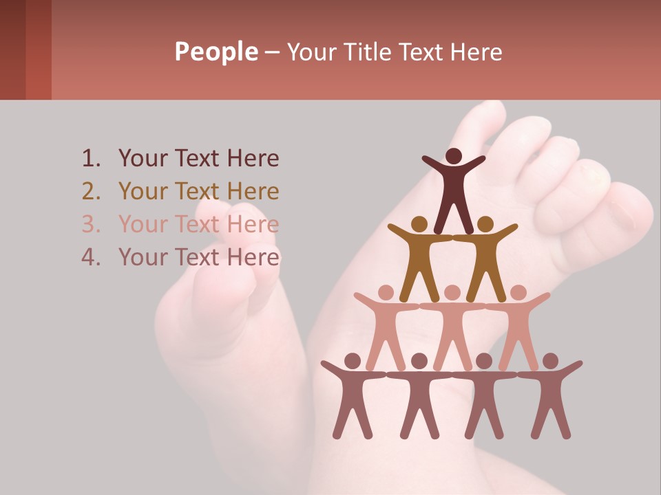 A Baby's Foot With A Black Background PowerPoint Template