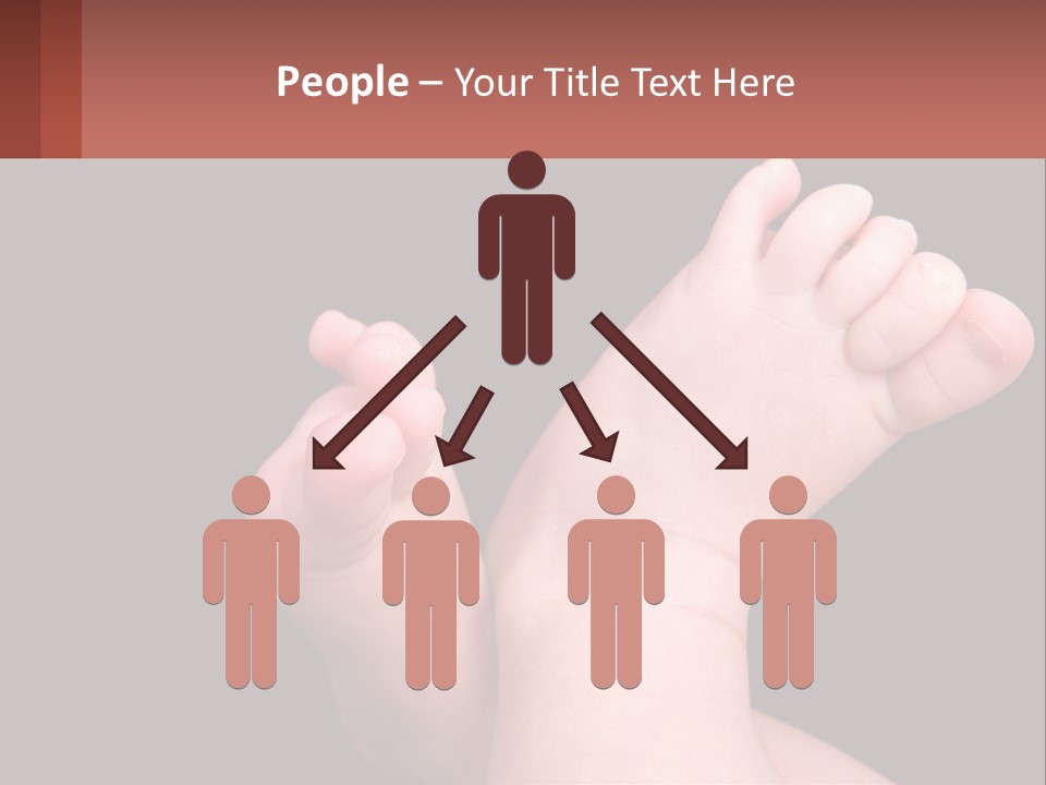 A Baby's Foot With A Black Background PowerPoint Template