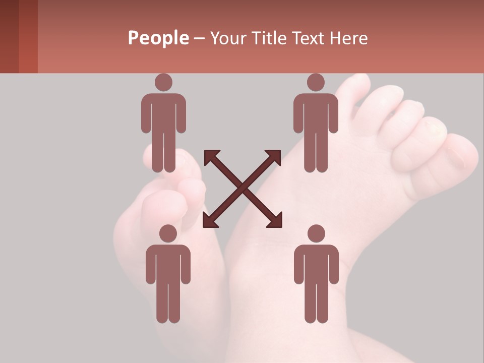 A Baby's Foot With A Black Background PowerPoint Template