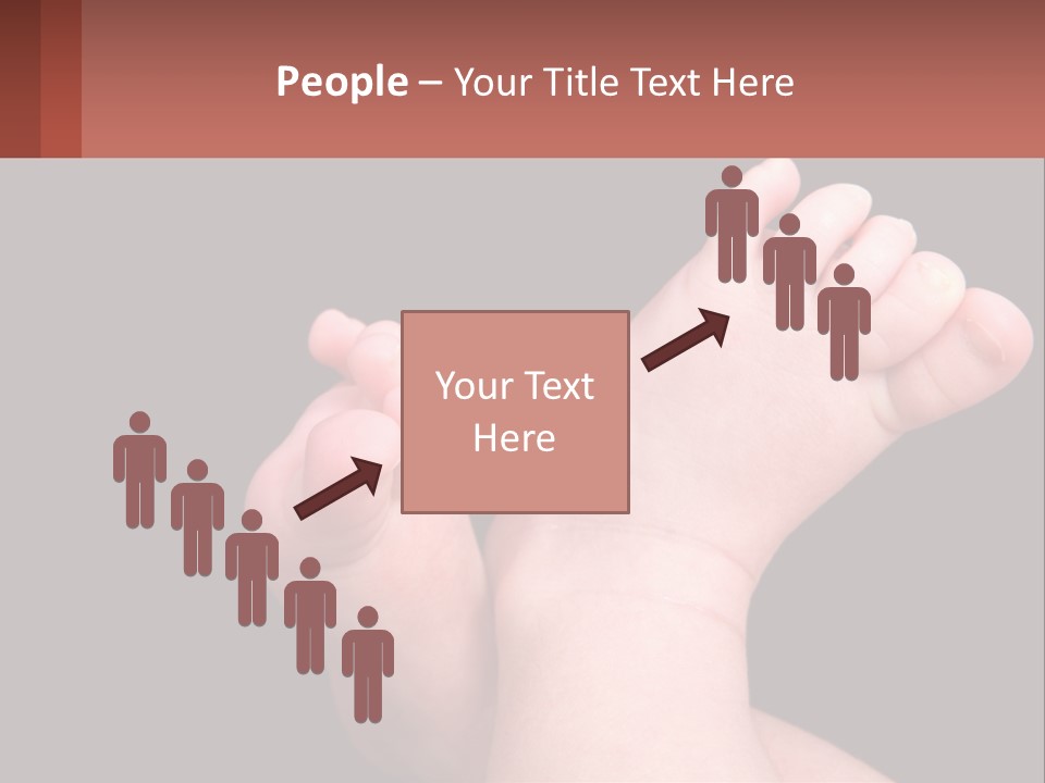 A Baby's Foot With A Black Background PowerPoint Template