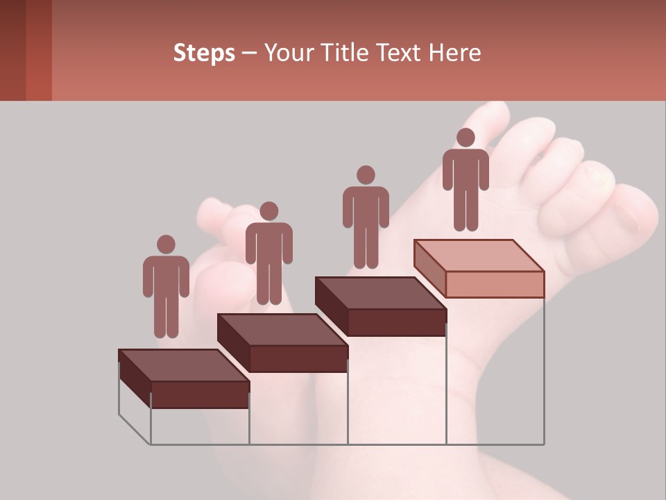 A Baby's Foot With A Black Background PowerPoint Template