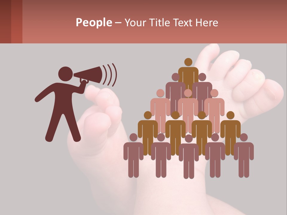 A Baby's Foot With A Black Background PowerPoint Template