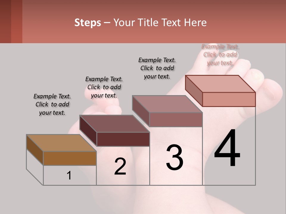 A Baby's Foot With A Black Background PowerPoint Template