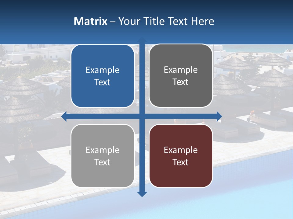 A Group Of Umbrellas Sitting Next To A Swimming Pool PowerPoint Template