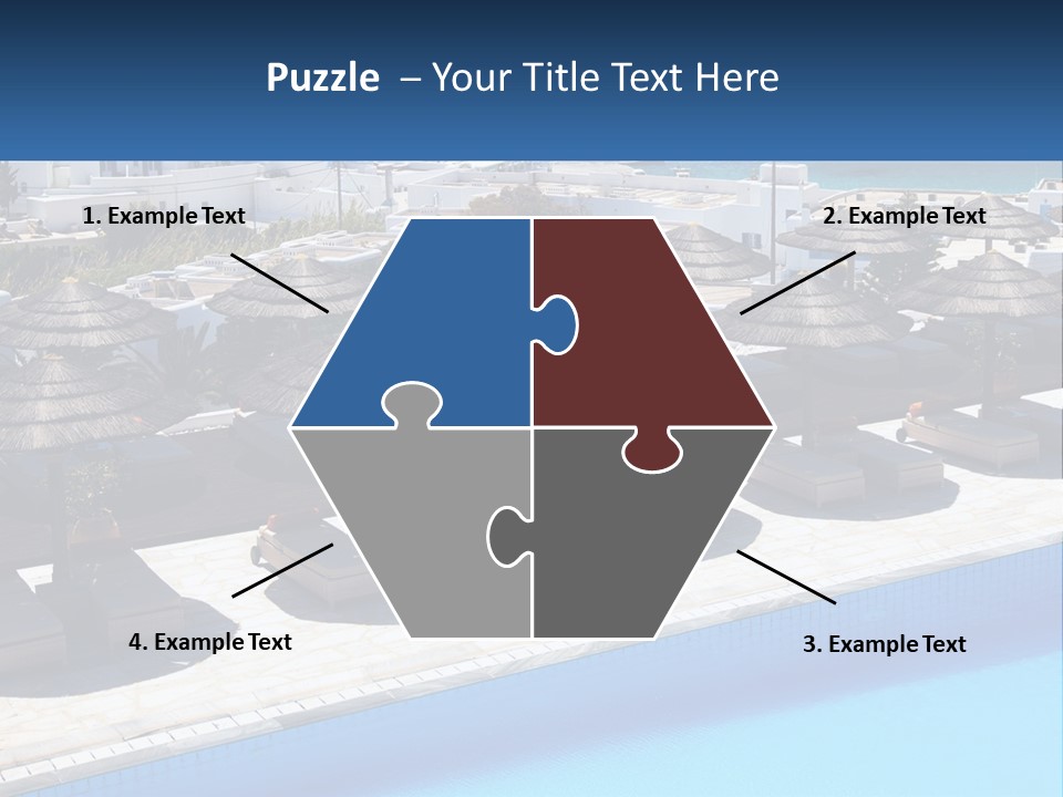 A Group Of Umbrellas Sitting Next To A Swimming Pool PowerPoint Template