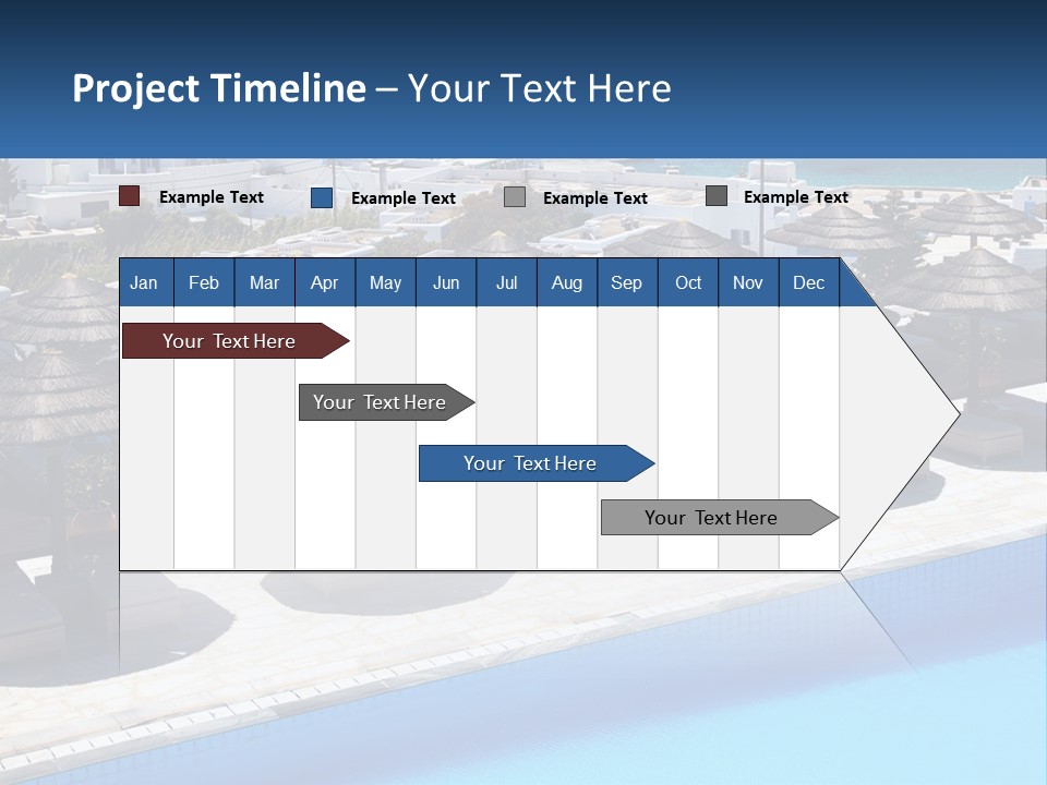 A Group Of Umbrellas Sitting Next To A Swimming Pool PowerPoint Template