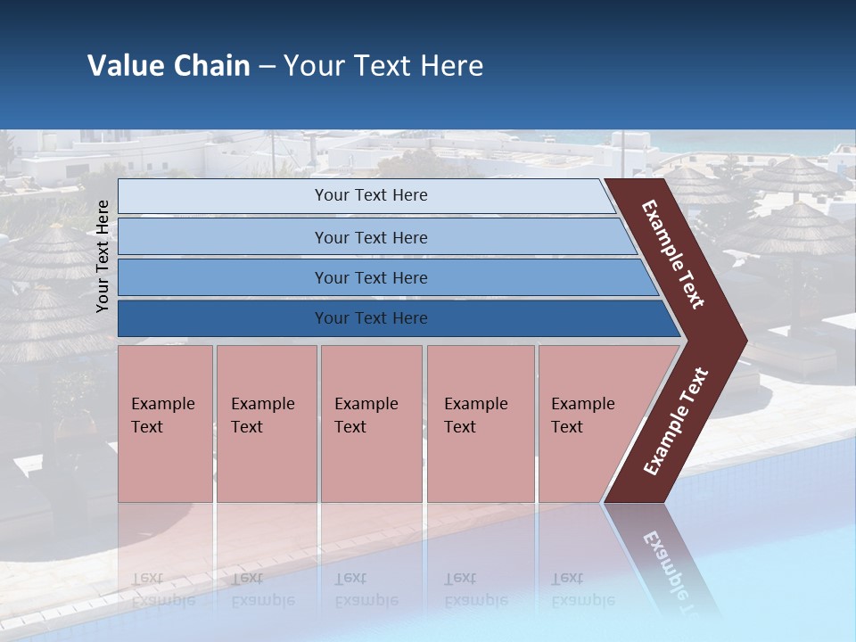 A Group Of Umbrellas Sitting Next To A Swimming Pool PowerPoint Template