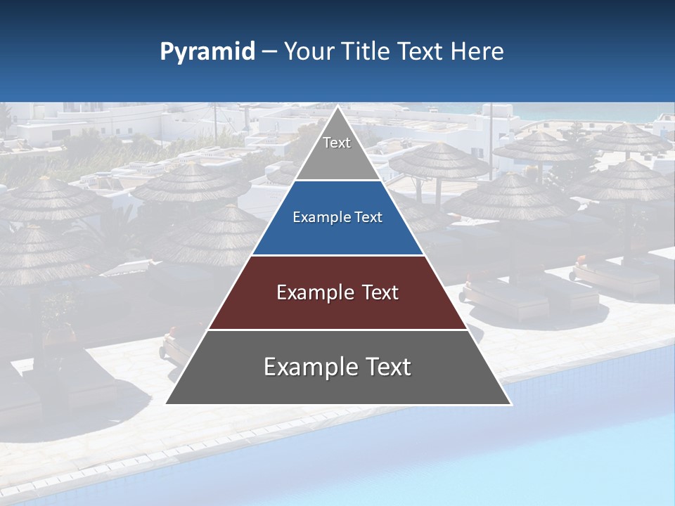 A Group Of Umbrellas Sitting Next To A Swimming Pool PowerPoint Template