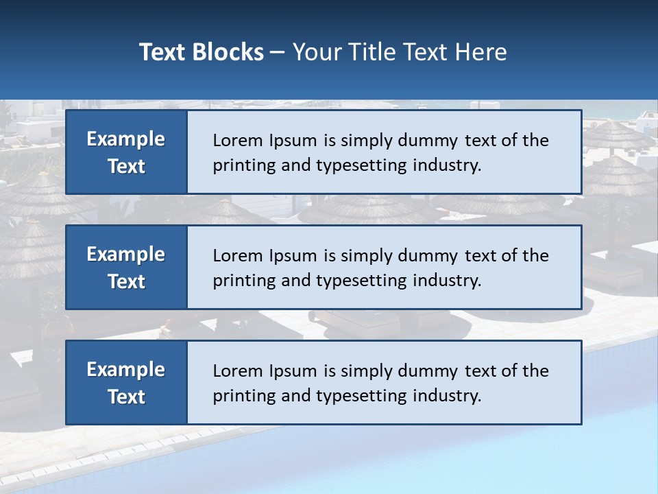 A Group Of Umbrellas Sitting Next To A Swimming Pool PowerPoint Template