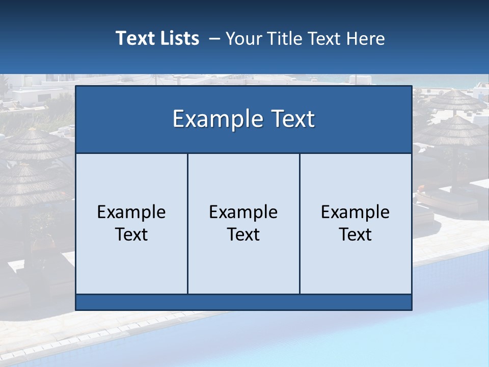 A Group Of Umbrellas Sitting Next To A Swimming Pool PowerPoint Template