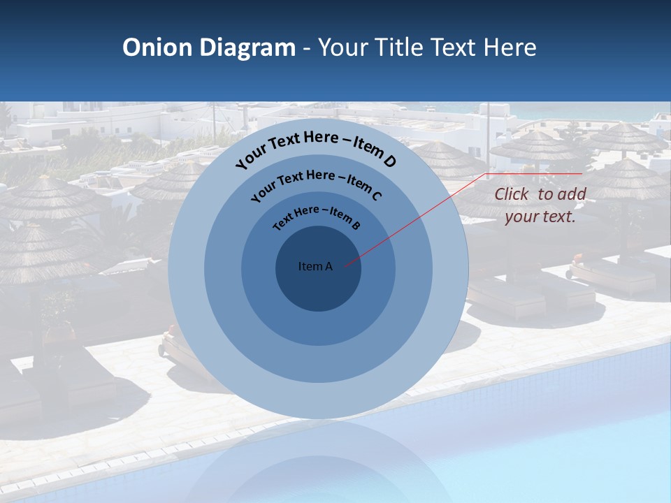 A Group Of Umbrellas Sitting Next To A Swimming Pool PowerPoint Template