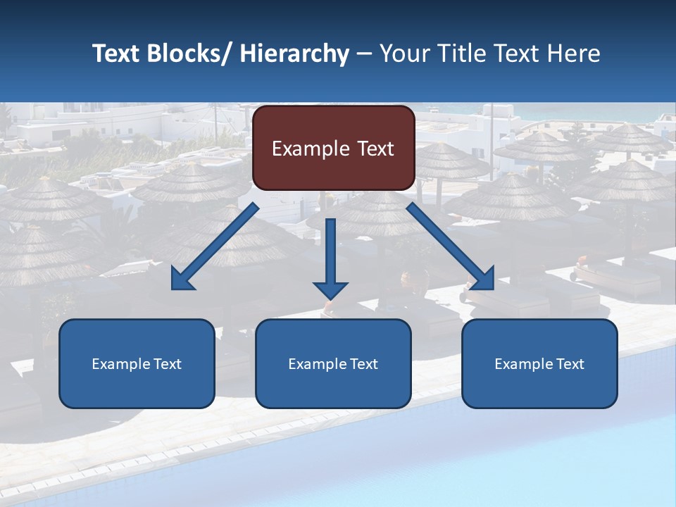 A Group Of Umbrellas Sitting Next To A Swimming Pool PowerPoint Template