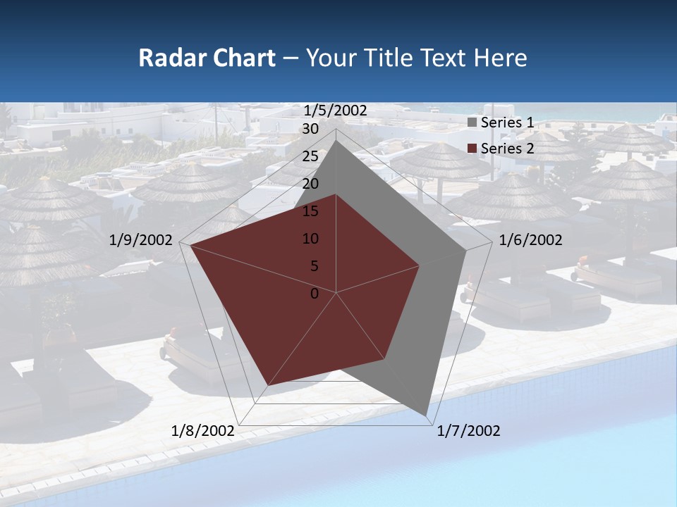 A Group Of Umbrellas Sitting Next To A Swimming Pool PowerPoint Template