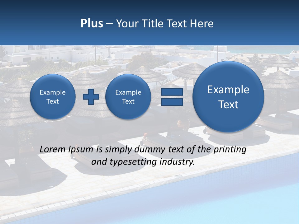 A Group Of Umbrellas Sitting Next To A Swimming Pool PowerPoint Template