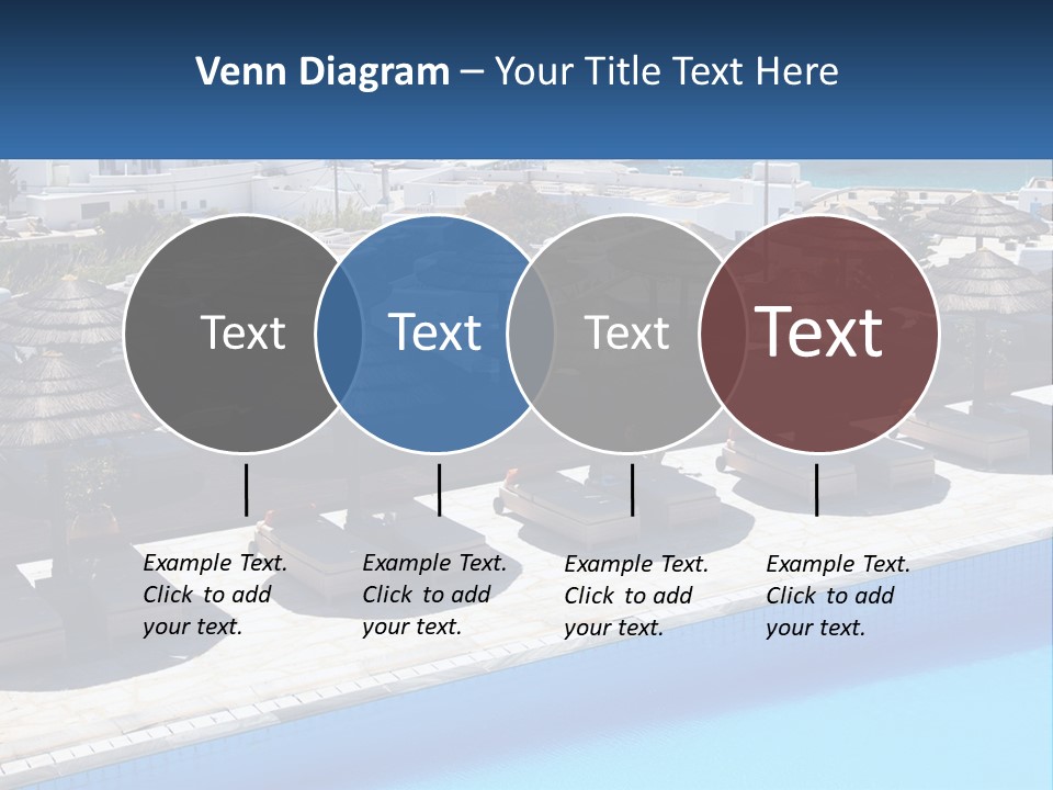 A Group Of Umbrellas Sitting Next To A Swimming Pool PowerPoint Template